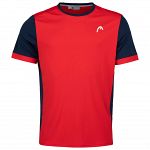 Head Davies T-Shirt Boys Red / Dark Blue